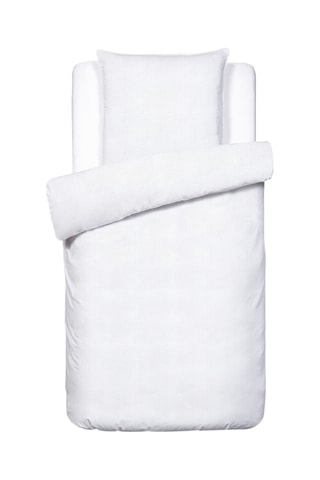 Juego de nórdico de gasa de algodón 80 hilos/cm² Uni - Blanco