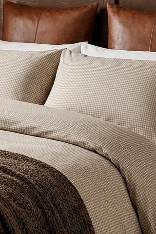 Parure copripiumino in raso di cotone Elégance brisée - 80 fili/cm² - Taupe