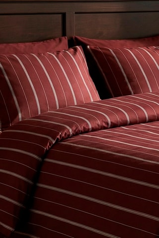 Parure copripiumino in raso di cotone Elior - 80 fili/cm² - Bordeaux