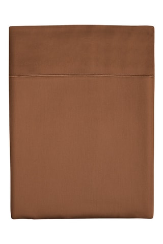 Sábana encimera de algodón 80 hilos/cm² Uni 1 Baratta - Marrón