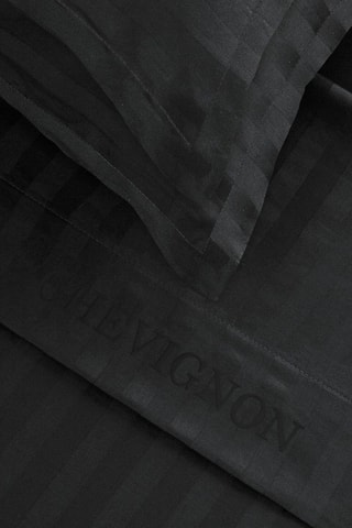 Sábana encimera de satén de algodón 80 hilos/cm² Dobby - Negro