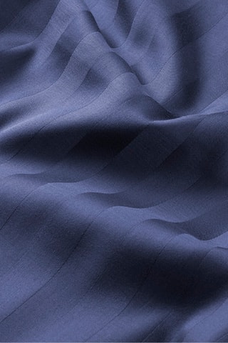 Sábana encimera de satén de algodón 80 hilos/cm² Dobby - Azul