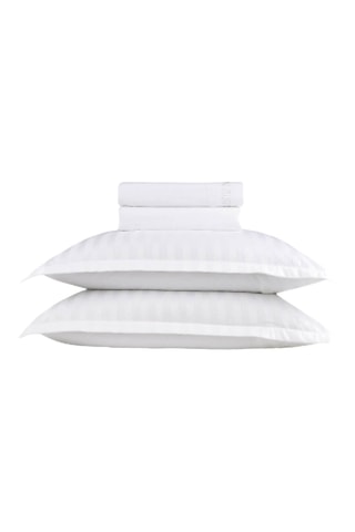 Sábana encimera de satén de algodón 80 hilos/cm² Uni Jungle - Blanco