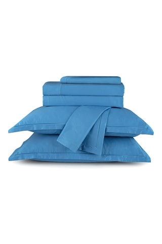Nórdico estampado de algodón 82 hilos/cm² Just Sports - Azul y blanco - 140 x 200 cm