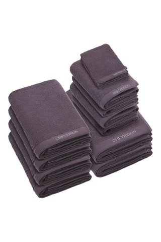 Juego de textil de baño Lagon - Gris oscuro