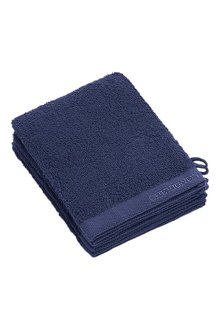 4 manoplas de baño - Azul marino