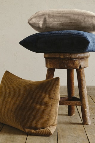 Funda de cojín Corduroy - 
Azul - 45 x 45 cm