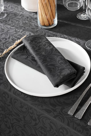4 servilletas tejidas Jacquard Victorian - Gris oscuro - 50 x 50 cm