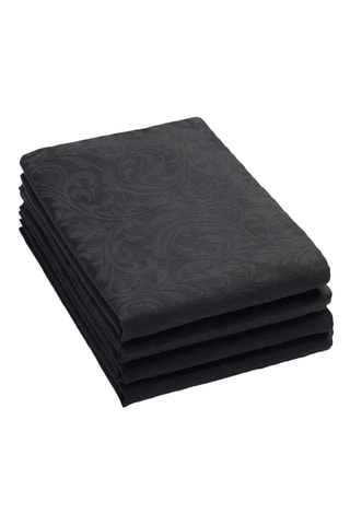 4 servilletas tejidas Jacquard Victorian - Gris oscuro - 50 x 50 cm