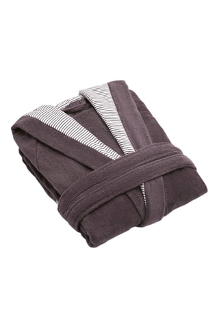 Albornoz con capucha - Gris oscuro