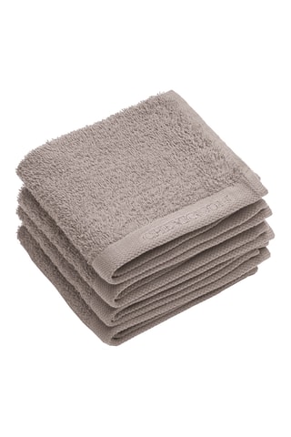 4 toallas de tocador Lagon - Topo - 30 x 30 cm