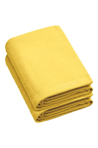 2 toallas de ducha Lagon - Amarillo - 70 x 140 cm