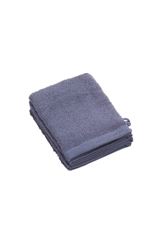 4 manoplas de baño - Azul grisáceo