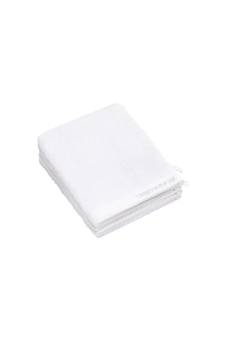 4 manoplas de baño - Blanco - 15 x 21 cm