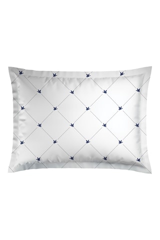 Federa in raso di cotone 80 fili/cm² Ligne atlantique - Bianco