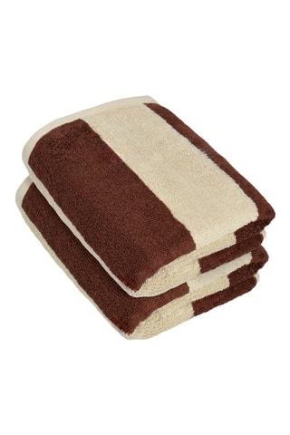 2 toallas de mano Nomad - Castaño - 50 x 90 cm