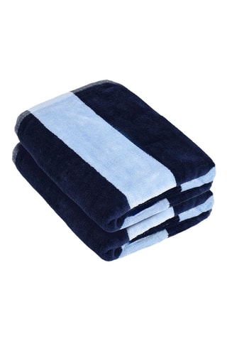 2 toallas de mano Bastin - Azul ­- 50 x 90 cm