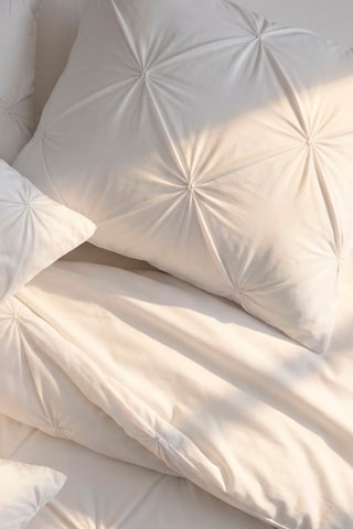 Parure copripiumino in raso di cotone 80 fili/cm² Lotus - Bianco