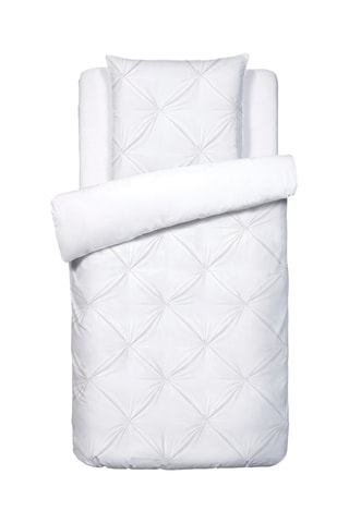 Parure copripiumino in raso di cotone 80 fili/cm² Lotus - Bianco