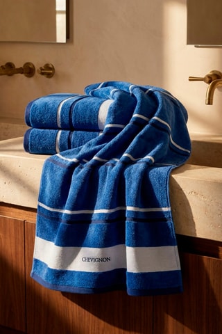 2 toallas de ducha Pylone - Azul ­- 70 x 140 cm