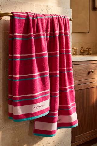 2 toallas de ducha Pylone - Rosa - 70 x 140 cm