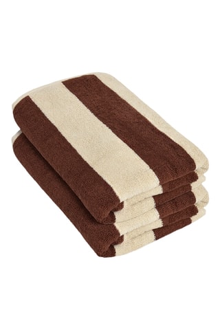 2 toallas de mano Nomad - Castaño - 70 x 140 cm