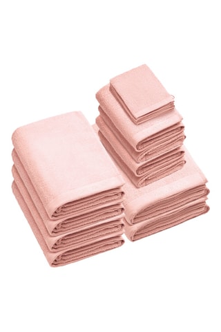 Juego de textil de baño Lagon - 14 piezas - Rosa