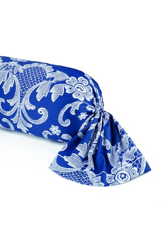 Funda de almohada de satén de algodón 80 hilos/cm² - Azul