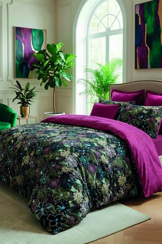 Funda de almohada de satén de algodón 80 hilos/cm² - Negro