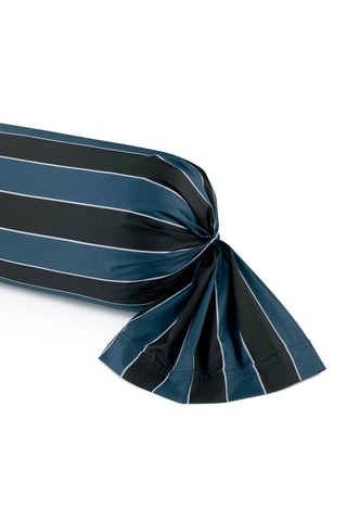 Funda de almohada de satén de algodón 80 hilos/cm² Eclipse - Azul oscuro