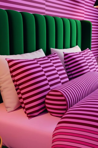 Funda de almohada de satén de algodón 80 hilos/cm² - Rosa