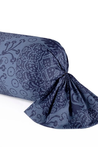 Funda de almohada de satén de algodón Arles - Azul