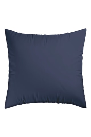 2 fundas de almohada de satén de algodón 80 hilos/cm² Dobby - Azul oscuro