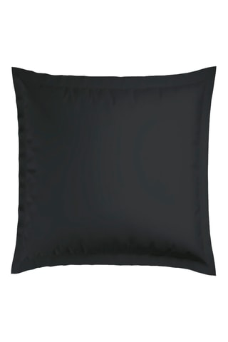 2 fundas de almohada de satén de algodón 80 hilos/cm² Dobby - Negro