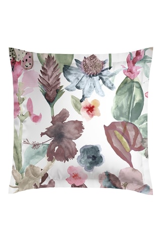 Funda de almohada reversible de satén de algodón 80 hilos/cm² Exotique -  Frambuesa