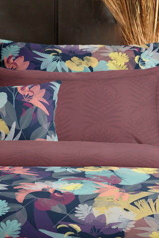 Funda de almohada de satén de algodón 80 hilos/cm² Tanzanie - Violeta