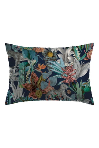 Funda de almohada de satén de algodón 80 hilos/cm² Zanzibar - Azul marino