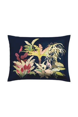 Funda de almohada de satén de algodón 80 hilos/cm² Miami - Azul oscuro