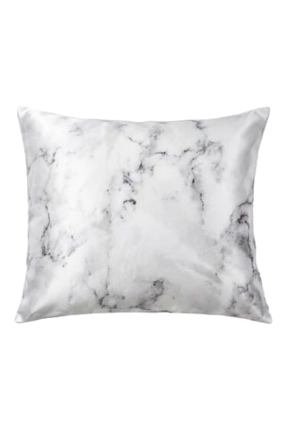 Funda de almohada de seda Brume de soie Marbre gris - Gris