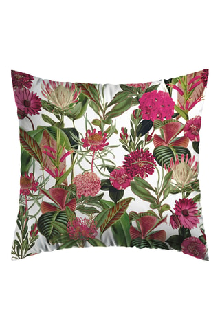 Funda de almohada reversible de satén de algodón 80 hilos/cm² Garden - Verde