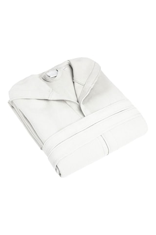 Albornoz con capucha Nid d'abeille - Blanco