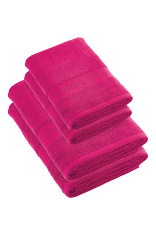 2 toallas de mano y 2 toallas de ducha Azur - Fucsia