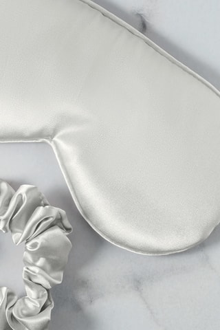 Masque de nuit en soie Sirena - Blanc