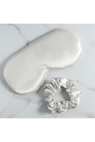 Masque de nuit en soie Sirena - Blanc