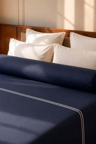 Funda de almohada de satén de algodón 80 hilos/cm² Nîmes - Blanco - 43 x 210 cm