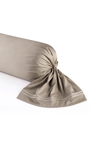 Funda de almohada de satén de algodón 80 hilos/cm² Nîmes - Topo - 43 x 210 cm