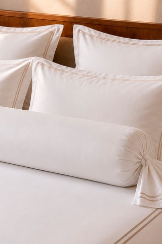 Funda de almohada de satén de algodón 80 hilos/cm² Nîmes - Topo - 43 x 210 cm