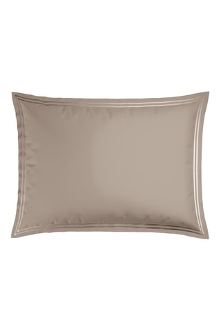 2 fundas de almohada de satén de algodón 80 hilos/cm² Nîmes - Topo - 50 x 70 cm