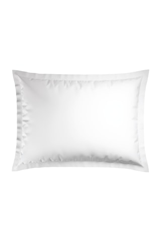 2 fundas de almohada de satén de algodón 80 hilos/cm² Nîmes - Blanco - 50 x 70 cm