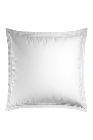 2 fundas de almohada de satén de algodón 80 hilos/cm² Nîmes - Blanco - 63 x 63 cm